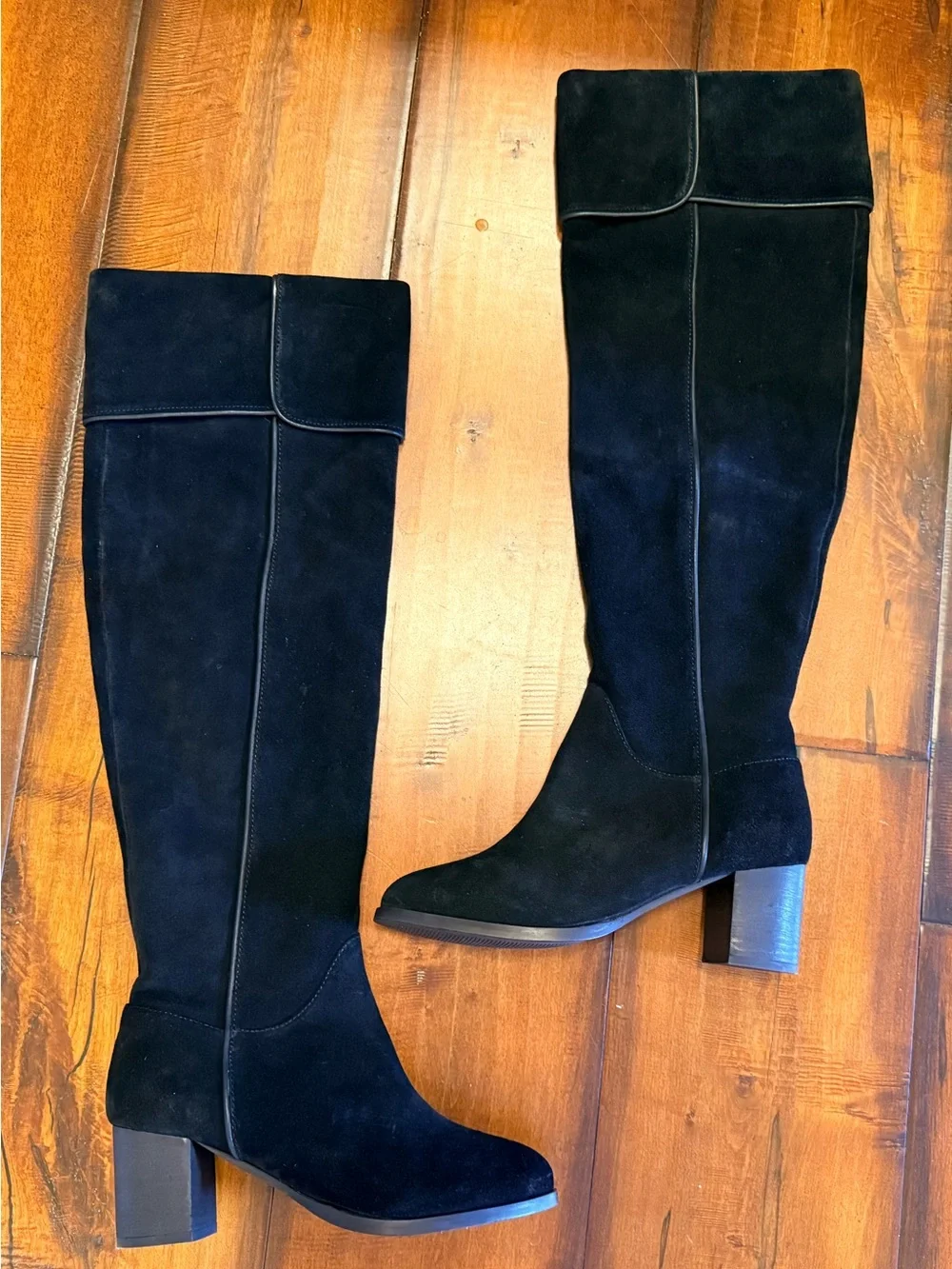 Coconuts by Matisse Black Suede Over-the-Knee Block Heel Boots